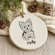 Personalized Yorkie Dog Christmas