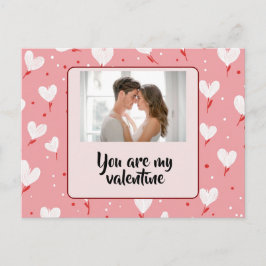 Personalized You Are My Valentine Photo Card Feestdagenkaart