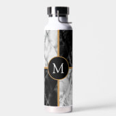 Personalized Your Letter Water Bottle Faux Marble Waterfles (Links)