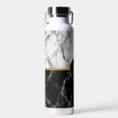 Personalized Your Letter Water Bottle Faux Marble Waterfles (Voorkant)