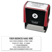 Personalized Your Name Address Text Info Stamp Zelfinktende Stempel (In situ)
