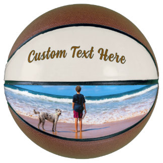 Personalized Your Pet Photo Basketball Custom Text Basketbal