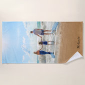 Personalized Your Photo Beach Towel Custom Name Strandlaken (Voorkant)