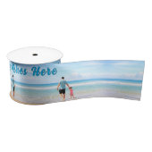 Personalized Your Photo Ribbon with Custom Text Satijnen Lint (Spoel)
