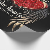 Personalized Your Wings Ready But Our Hearts Cadeaupapier (Hoek)