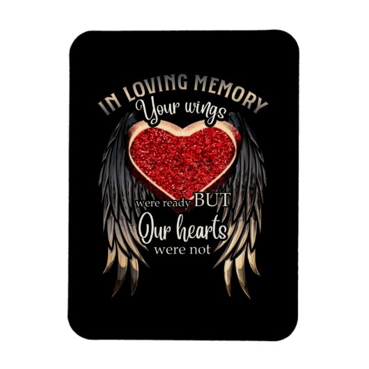 Personalized Your Wings Ready But Our Hearts Magneet (Verticaal)