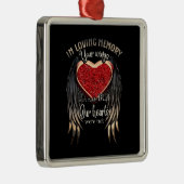 Personalized Your Wings Ready But Our Hearts Metalen Ornament (Rechts)