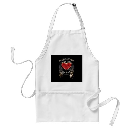 Personalized Your Wings Ready But Our Hearts Standaard Schort (Voorkant)