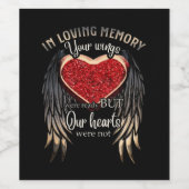 Personalized Your Wings Ready But Our Hearts Wijn Etiket (Enkel label)