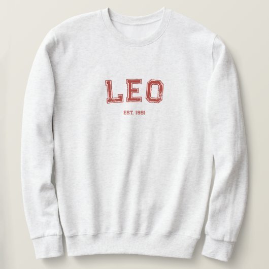 Personalized Zodiac Birth Year Sweatshirt (Design voorkant)
