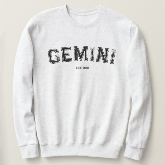 Personalized Zodiac Birth Year Sweatshirt (Design voorkant)