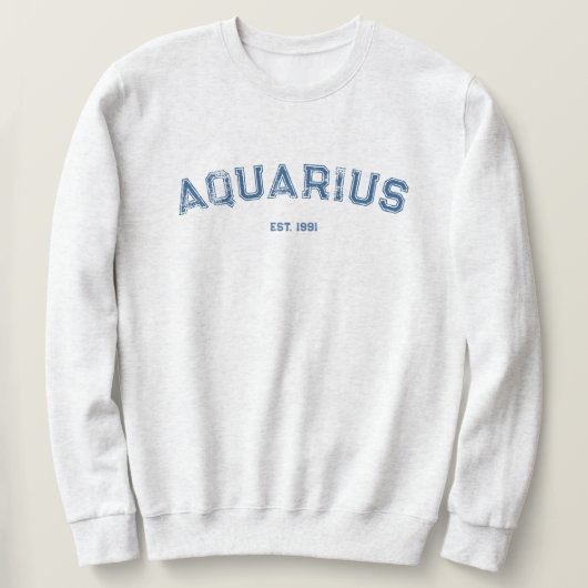 Personalized Zodiac Birth Year Sweatshirt (Design voorkant)