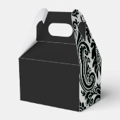 PERSONALIZED ZWART WIT & GOUD FLEUR DE LIS BEDANKDOOSJES (Achterkant)