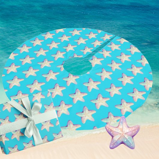 PersonalizedTropical Sparkling Starfish Christmas  Grote Kerstsok