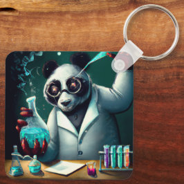 PERSONALIZEERDE GEEK PANDA SLEUTELHANGER
