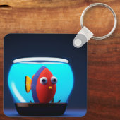PERSONALIZEERDE ZOETE VIS AQUARIUM SLEUTELHANGER (Achterkant)