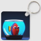 PERSONALIZEERDE ZOETE VIS AQUARIUM SLEUTELHANGER (Achterkant)