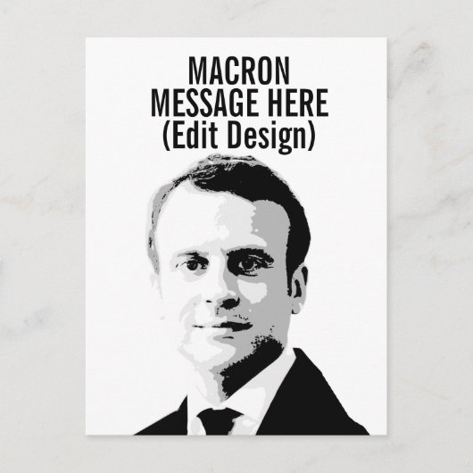 PERSONALIZEN EMMANUEL MACRON BRIEFKAART (Voorkant)