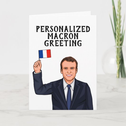 PERSONALIZEN EMMANUEL MACRON KAART (Voorkant)