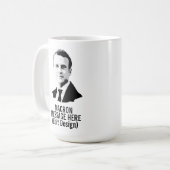 PERSONALIZEN EMMANUEL MACRON KOFFIEMOK (Voorkant links)