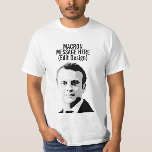 PERSONALIZEN EMMANUEL MACRON T-SHIRT (Voorkant)