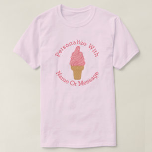 PERSONALIZEN Roze ijskap T-shirt