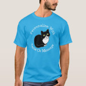 PERSONALIZEN Tuxie Tuxedo Cat T-shirt (Voorkant)