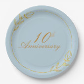 Personalizes Anniversary with Golden Frame Papieren Bordje (Voorkant)