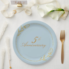 Personalizes Anniversary with Golden Frame Papieren Bordje