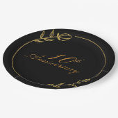 Personalizes Anniversary with Golden Frame Papieren Bordje (Gekanteld)