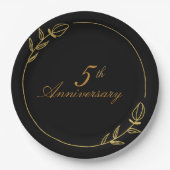 Personalizes Anniversary with Golden Frame Papieren Bordje (Voorkant)