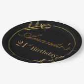 Personalizes Birthday with Golden Frame Papieren Bordje (Gekanteld)