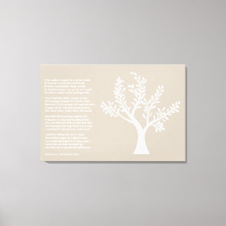 PersonalTrees - Warm grijs - Poet Tree Canvas Afdruk