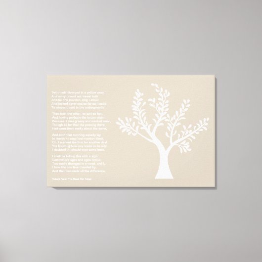 PersonalTrees - Warm grijs - Poet Tree Canvas Afdruk (Voorkant)
