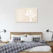 PersonalTrees - Warm grijs - Poet Tree Canvas Afdruk (Insitu (Slaapkamer))