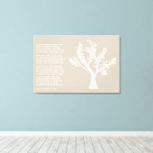 PersonalTrees - Warm grijs - Poet Tree Canvas Afdruk (Insitu (Houten vloer))