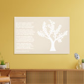 PersonalTrees - Warm grijs - Poet Tree Canvas Afdruk (Insitu (Woonkamer))