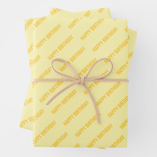 PERSONALZIED NAME STYLISH MODERN HAPPY BIRTHDAY INPAKPAPIER VEL (In situ)