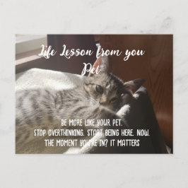 Personalzied Stop Overthinking Life Lesson Card Feestdagenkaart