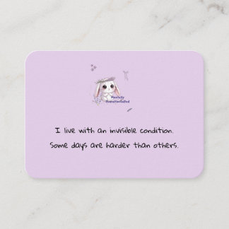 Personalzied Support Contact Card with Bunny Visitekaartje