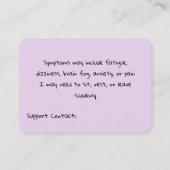 Personalzied Support Contact Card with Bunny Visitekaartje (Achterkant)