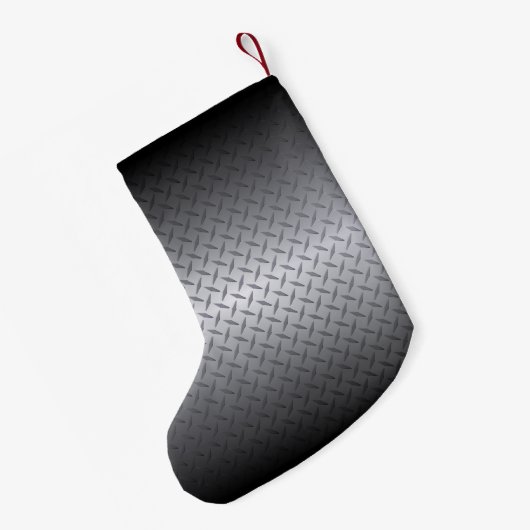 Personazlied Steel Diamondplate Pattern Kleine Kerstsok (Achterkant (Hangend))