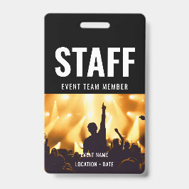 Personeel Aangepaste Evenement- of Concertnaam Badge