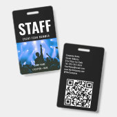 Personeel Aangepaste Evenement of Concertnaam Badge (Voor- en achterkant)