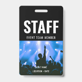 Personeel Aangepaste evenement- of concertnaam Badge