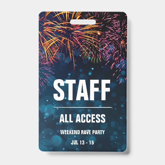 Personeel All Access Event Pas | Vuurwerk Finale Badge (Voorzijde)