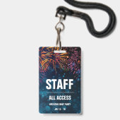 Personeel All Access Eventpas | Vuurwerkfinale Badge (Achterkant met lanyard)