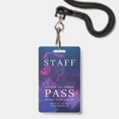 Personeel All Access Pas Evenementenbedrijf Badge (Voorzijde met lanyard)