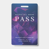 Personeel All Access Pas Evenementenbedrijf Badge (Achterkant)