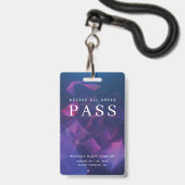 Personeel All Access Pas Evenementenbedrijf Badge (Achterkant met lanyard)
